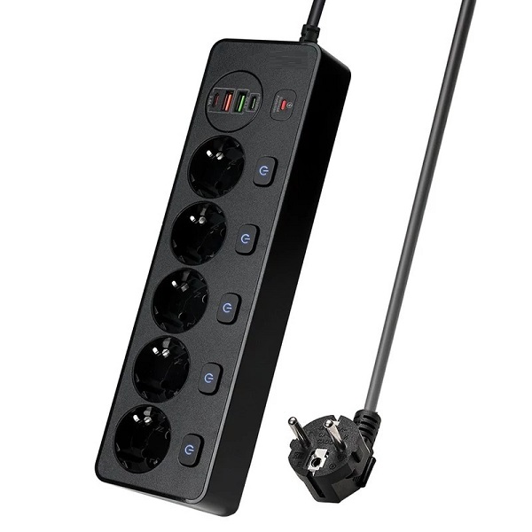 محافظ ولتاژ و شارژر پاورسوکتس مدل BKL-505EU